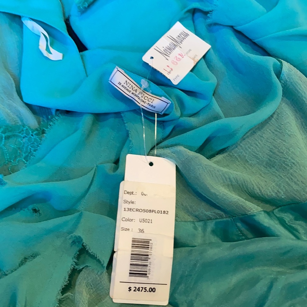 Nina Ricci green lace dress- size 36 (xs)